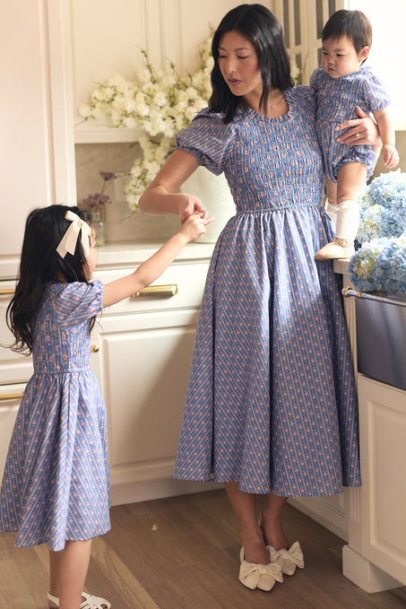 Mariah Dress in Linear Print