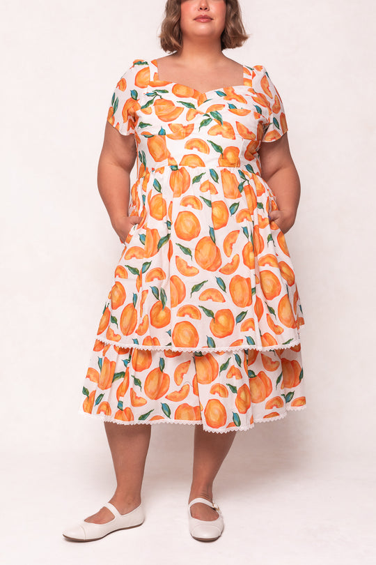 orange plus size dress Marie Dress in Citrus Medium