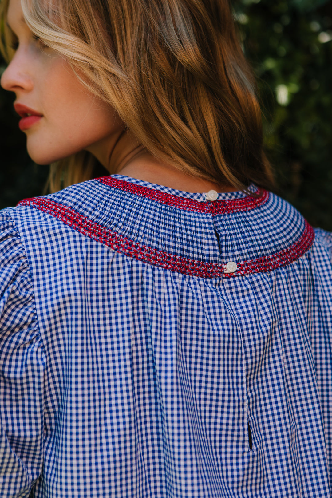 Martha Dress in Blue Gingham