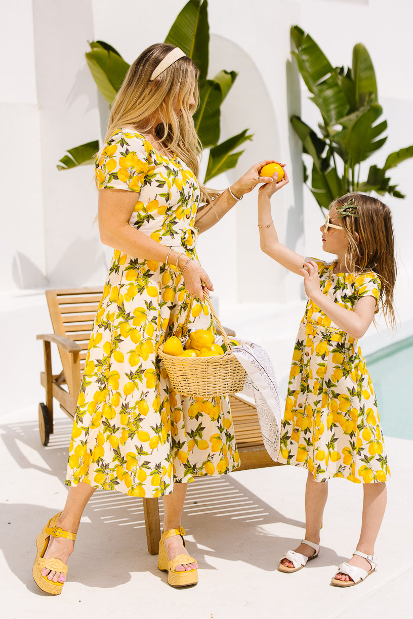 Meredith Dress in Lemons - FINAL SALE