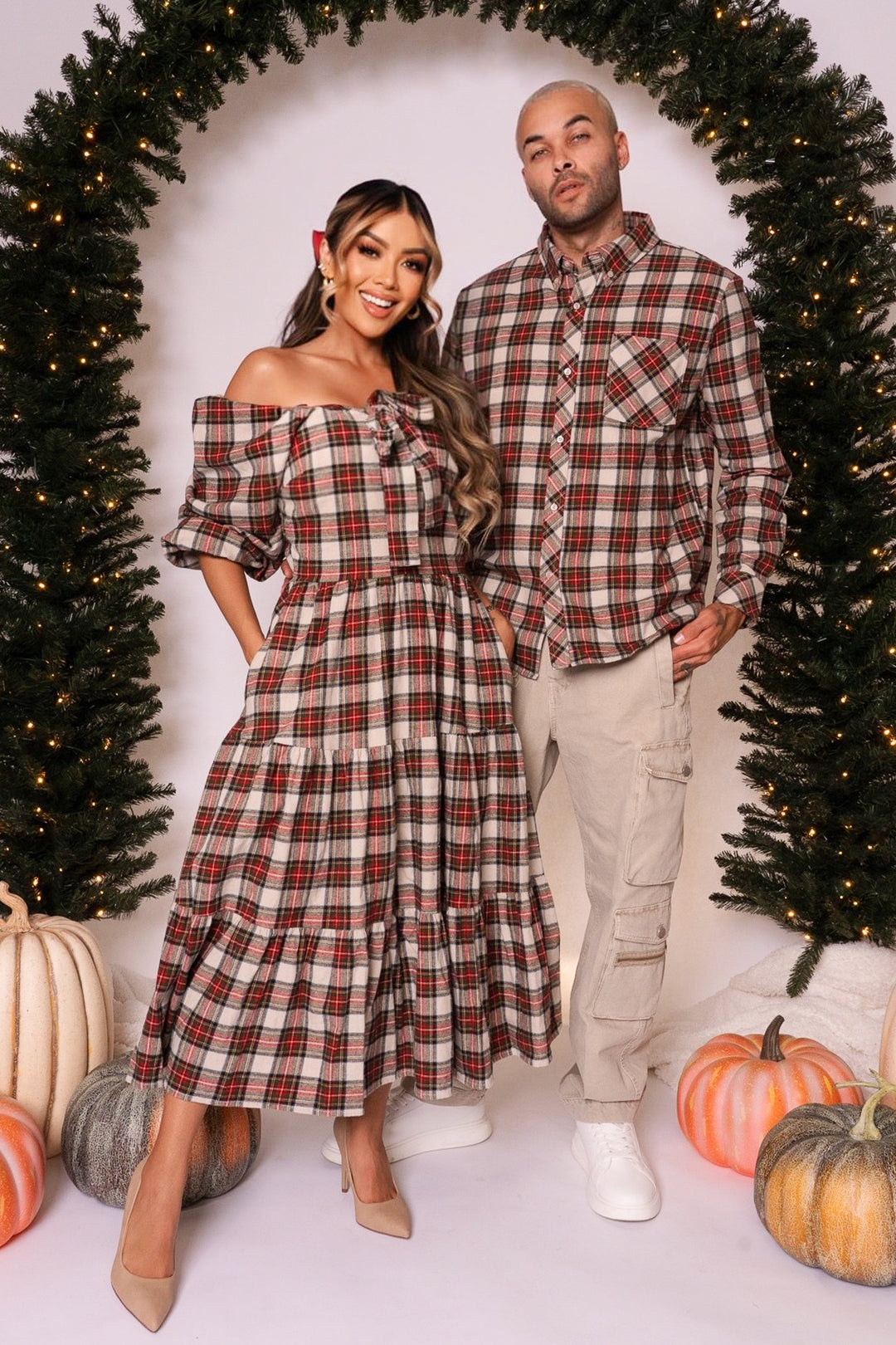 Merry Dress in Holiday Plaid