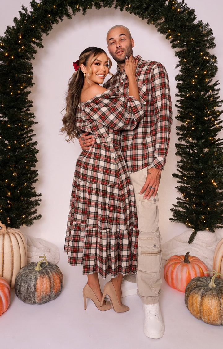 Merry Dress in Holiday Plaid