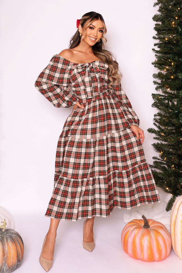 Merry Dress in Holiday Plaid - FINAL SALE