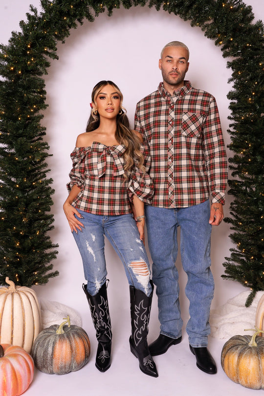 Merry Top in Holiday Plaid