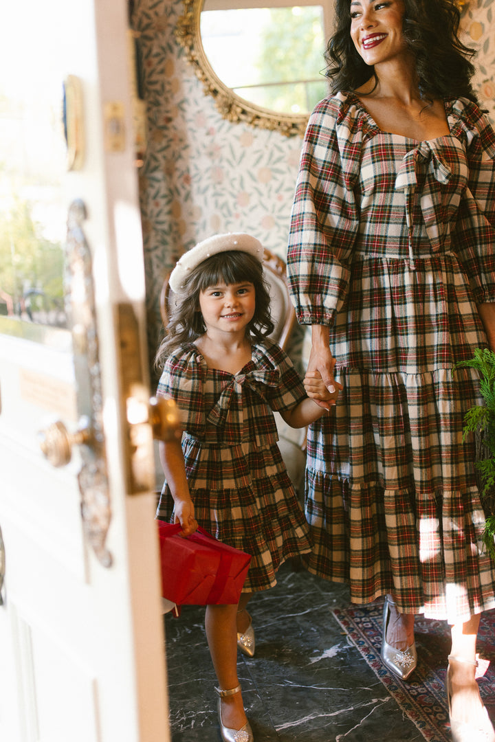 Merry Dress in Holiday Plaid - FINAL SALE