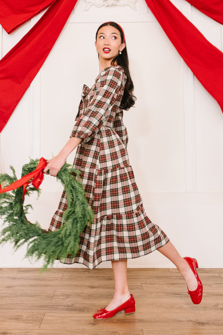 Merry Dress in Holiday Plaid