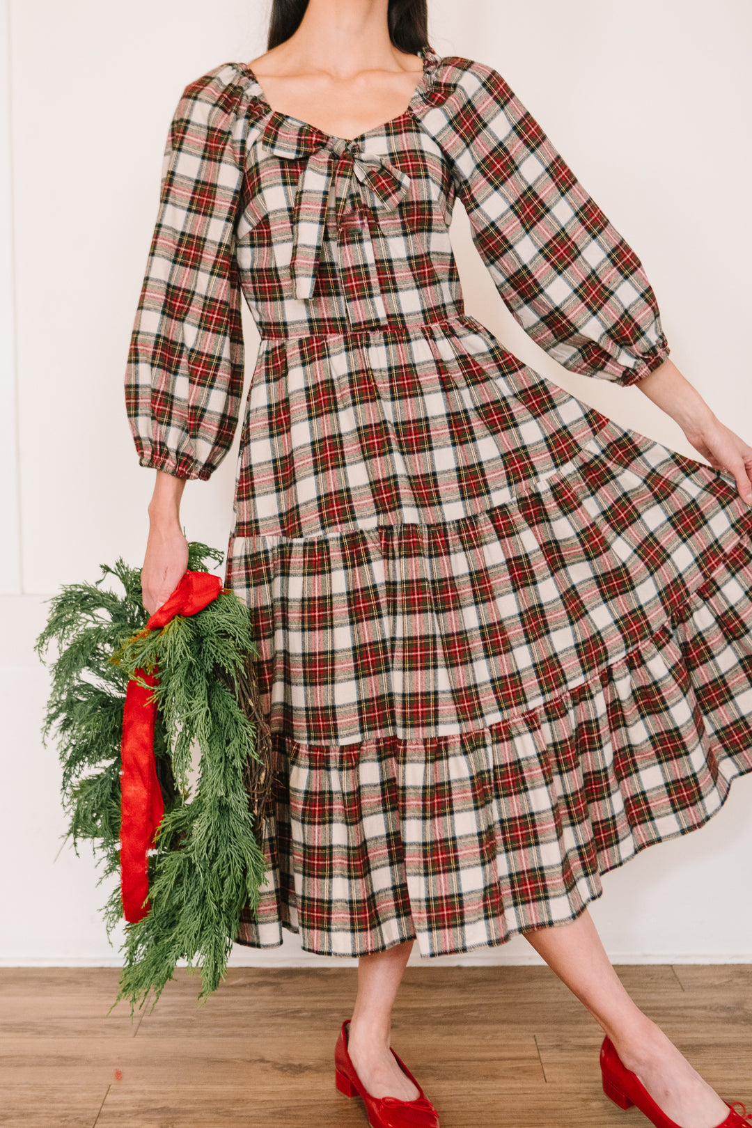 Merry Dress in Holiday Plaid - FINAL SALE