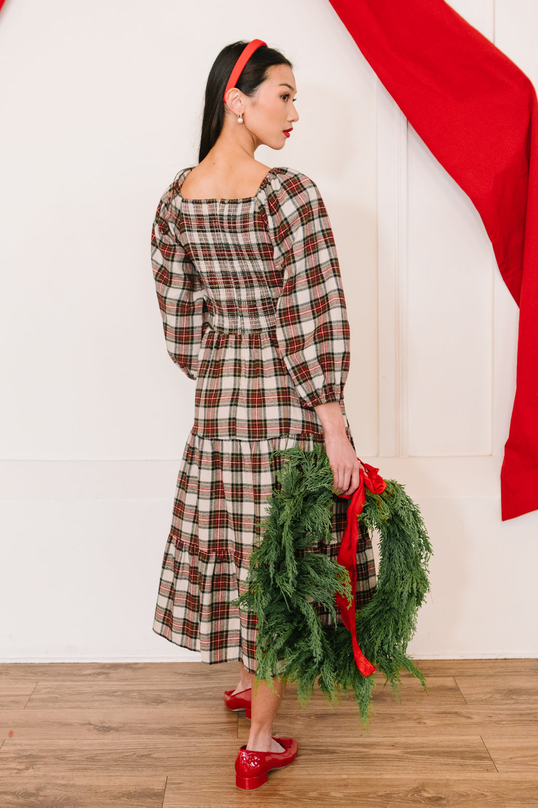 Merry Dress in Holiday Plaid - FINAL SALE