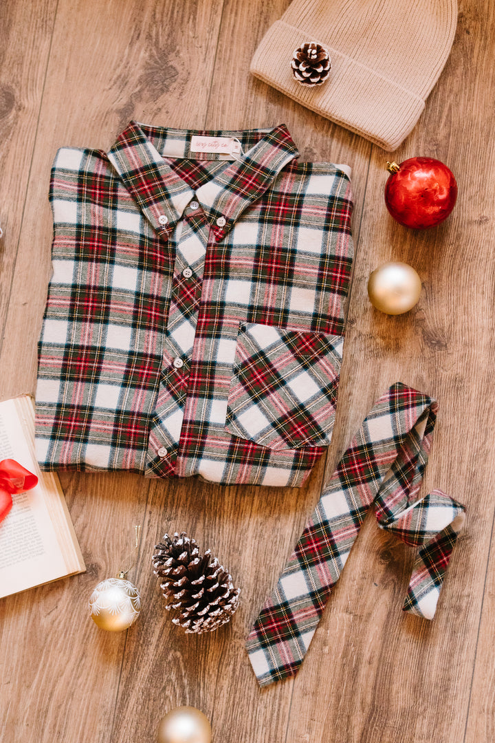 Mens John Shirt in Merry Holiday Plaid - FINAL SALE