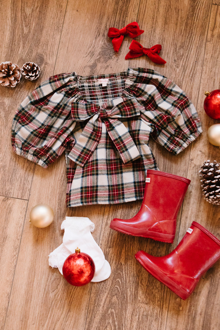 Mini Merry Top in Holiday Plaid