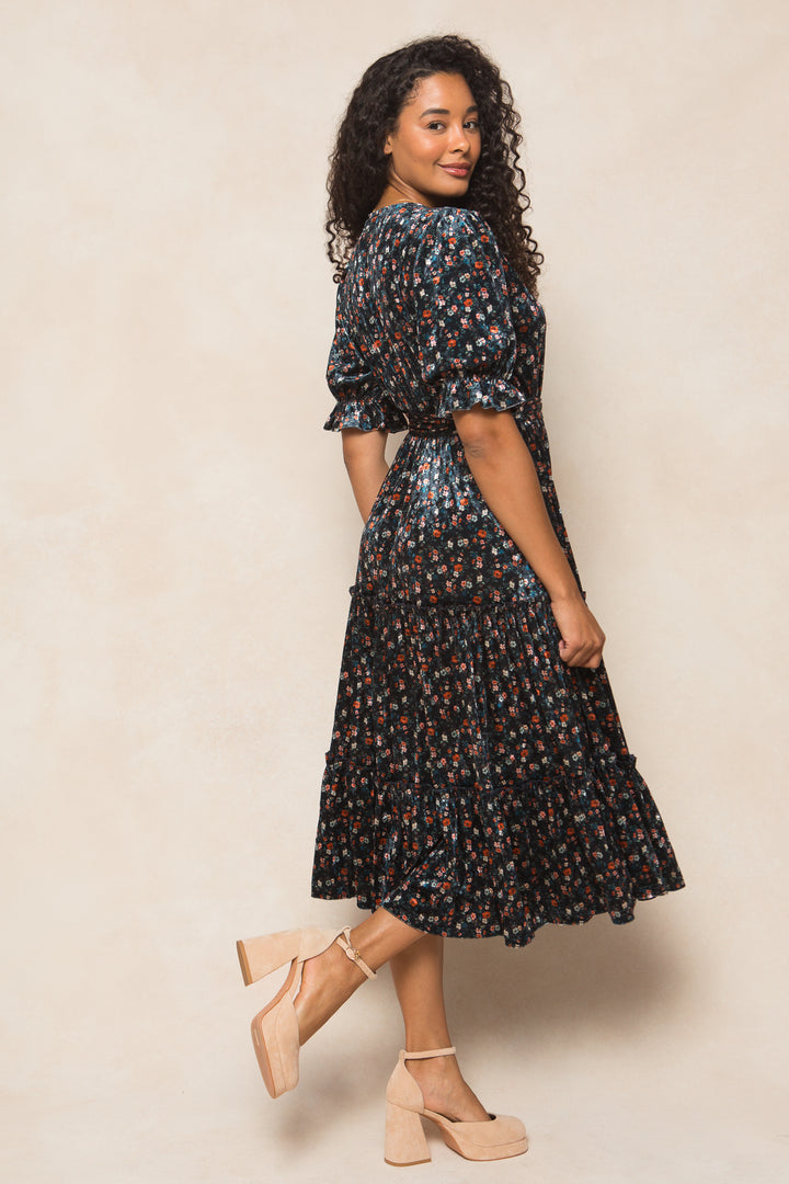 Millie Dress in Navy Floral - FINAL SALE