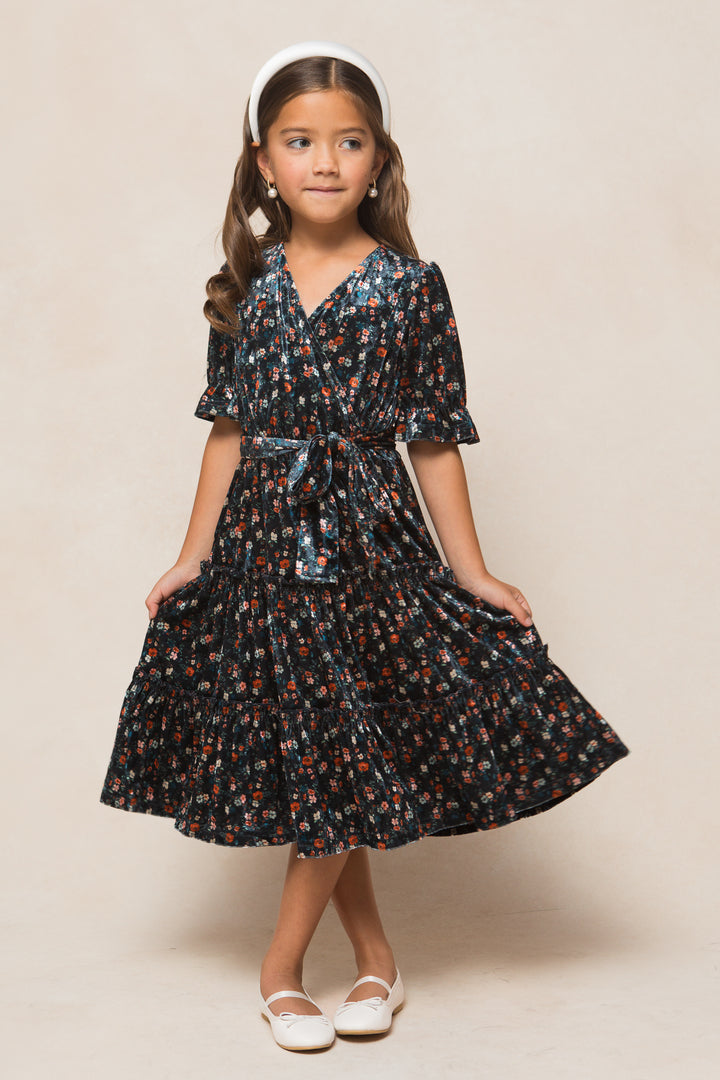 Mini Millie Dress in Navy Floral