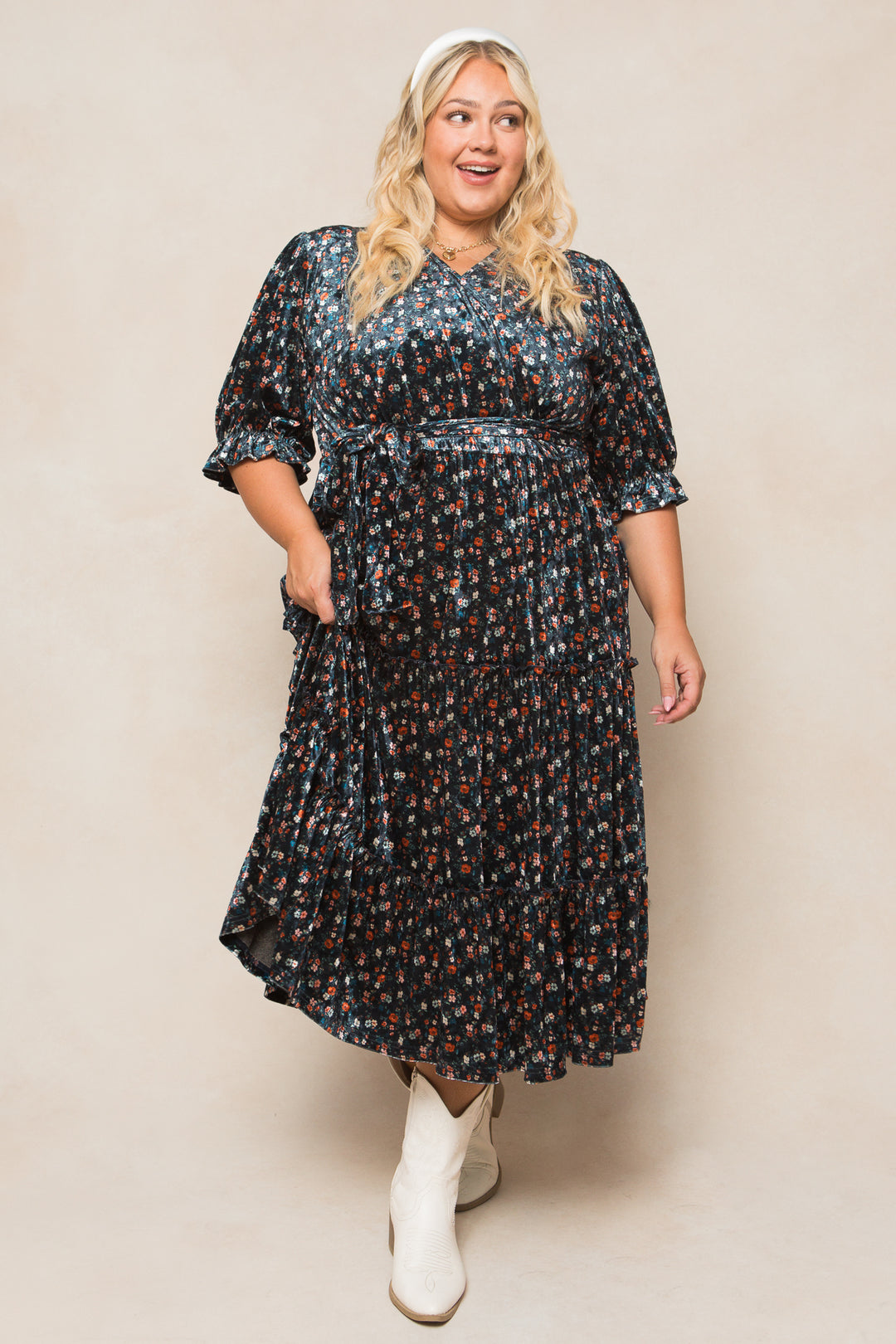 Millie Dress in Navy Floral - FINAL SALE