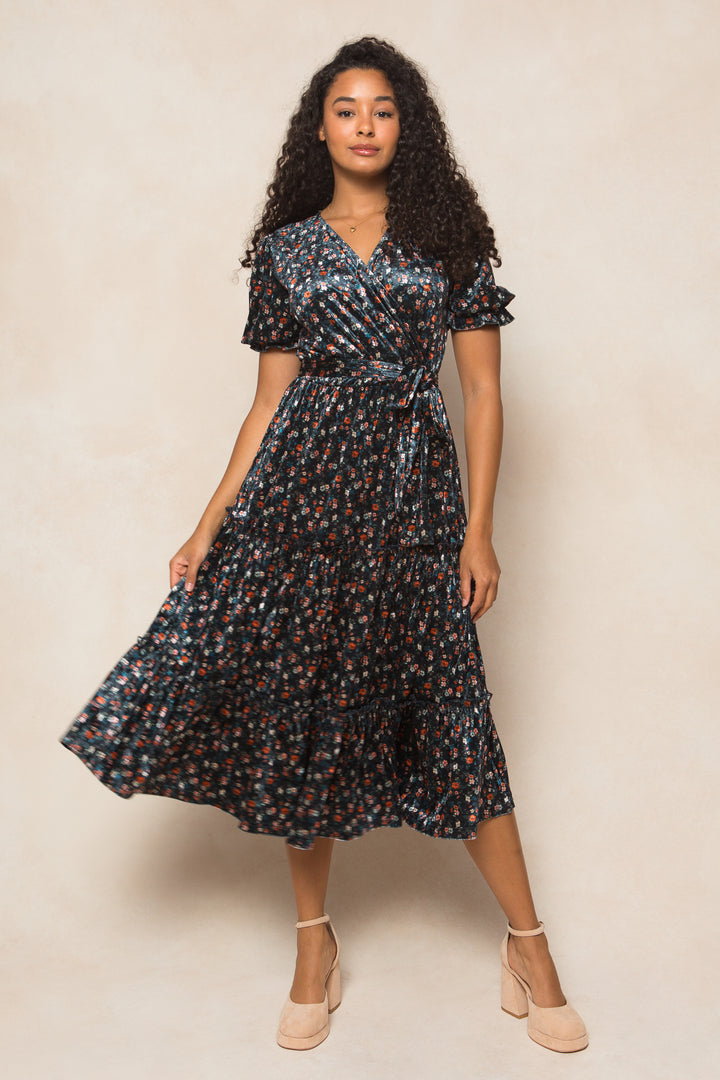 Millie Dress in Navy Floral