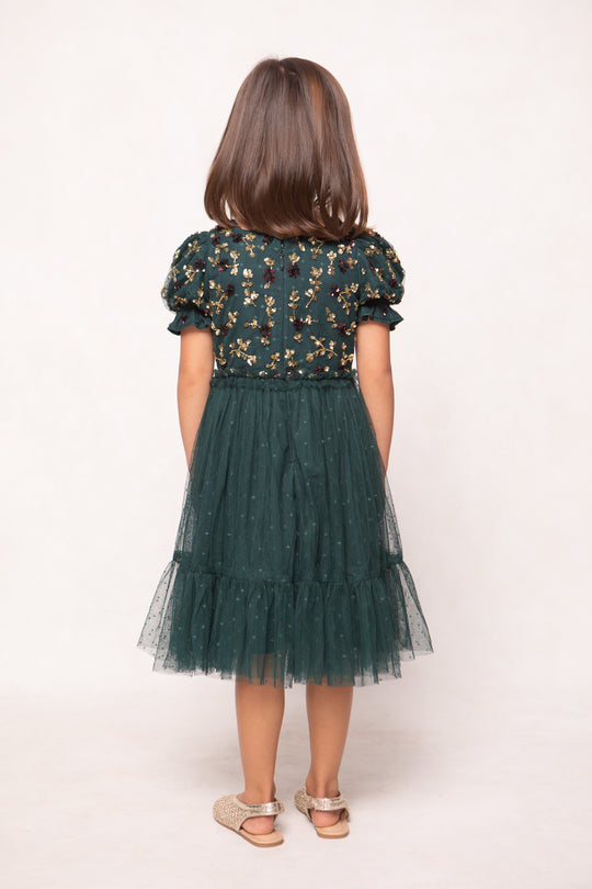 Mini Adara Dress in Green