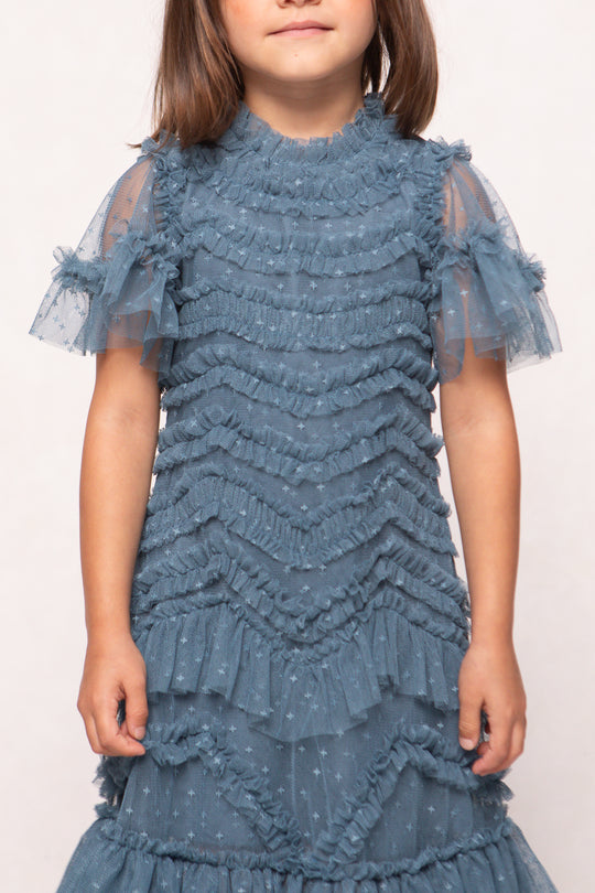 Mini Adriana Dress in Blue 2T Mini Adriana Dress in Blue 2T