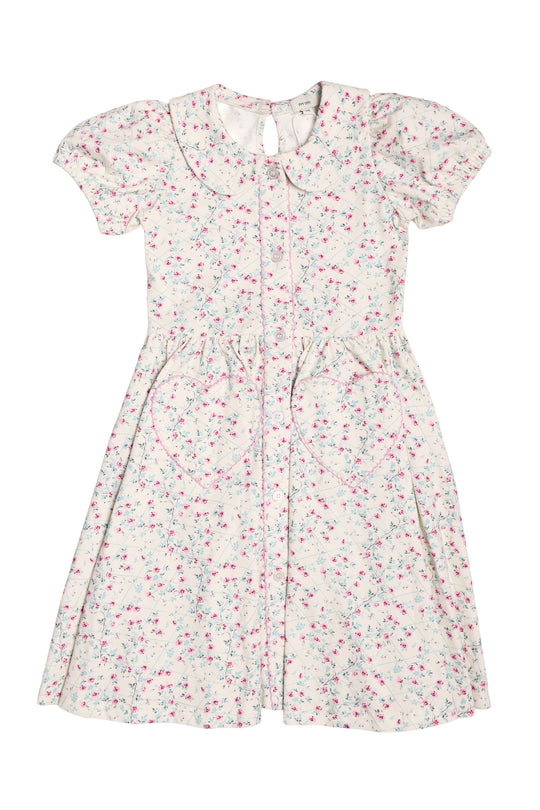 Mini Alayna Play Dress in Ivory Pansy Trellis