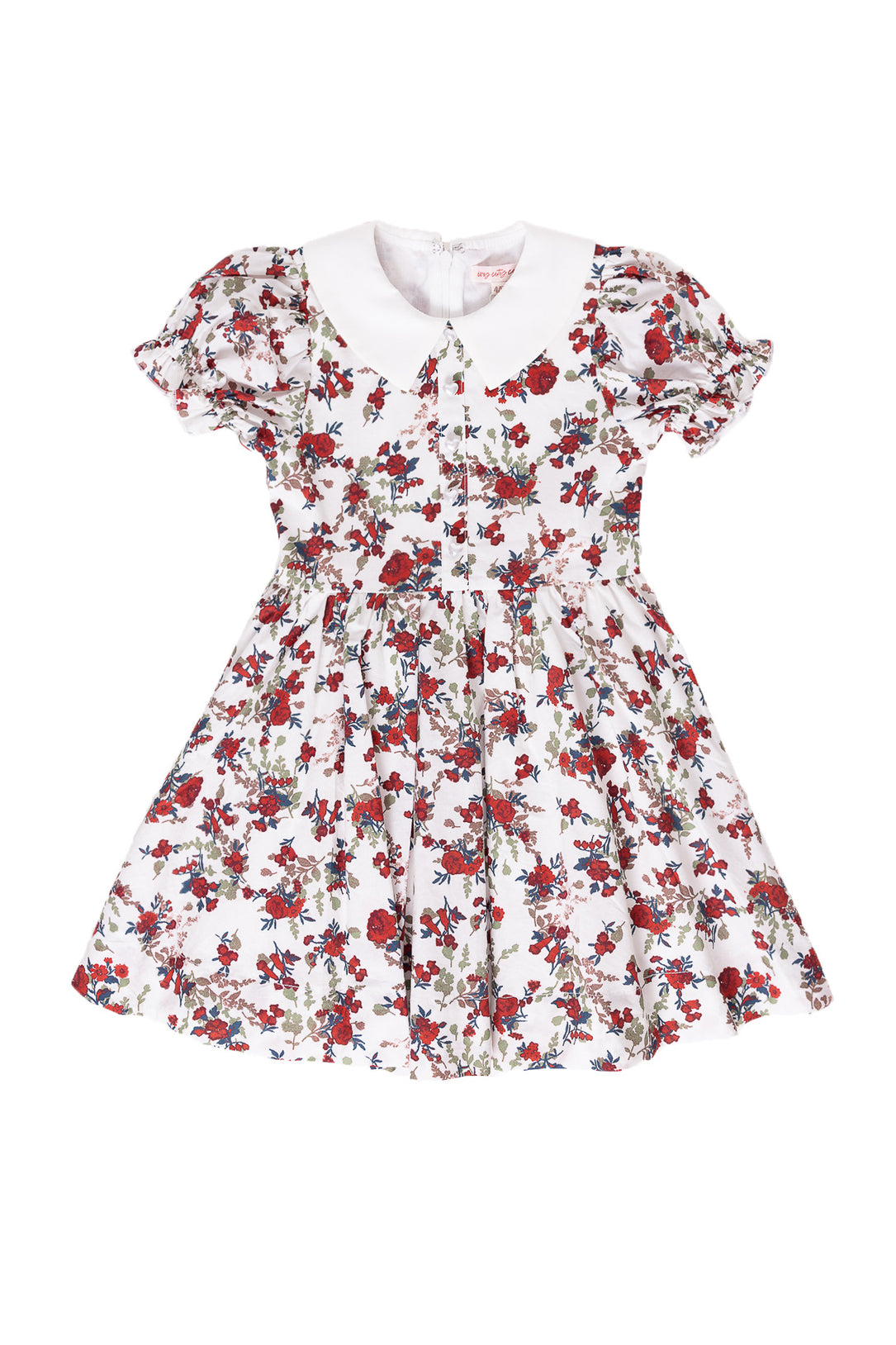 floral dress against a white background