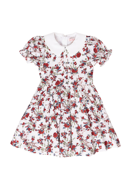 floral dress against a white background