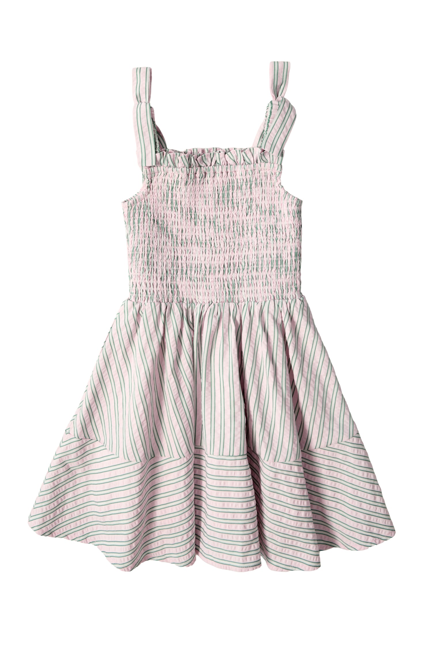green and pink striped mini dress MINKPINK Capri Mini Dress