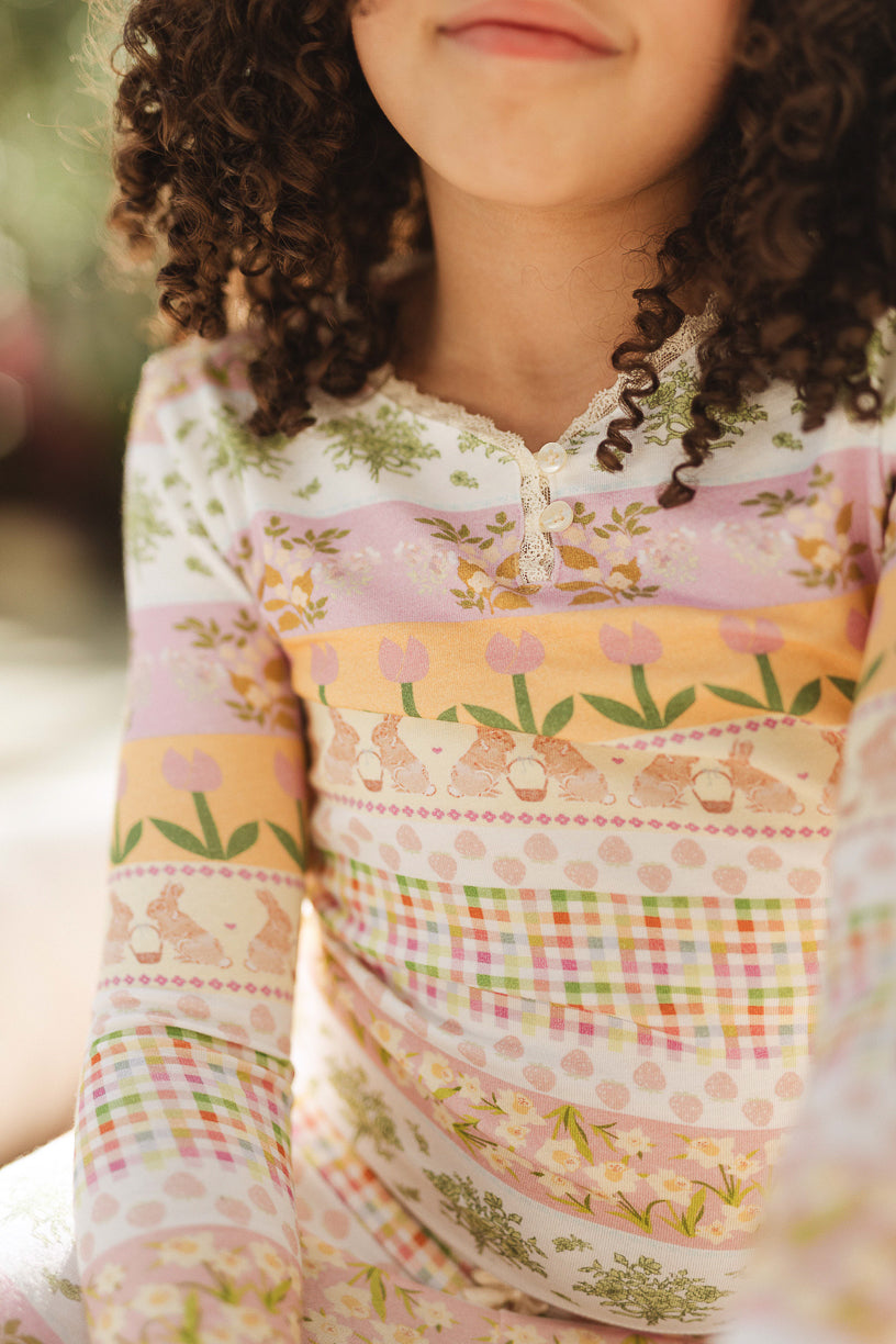 Mini So Soft Pajama Set in Boxwood Blossoms Print