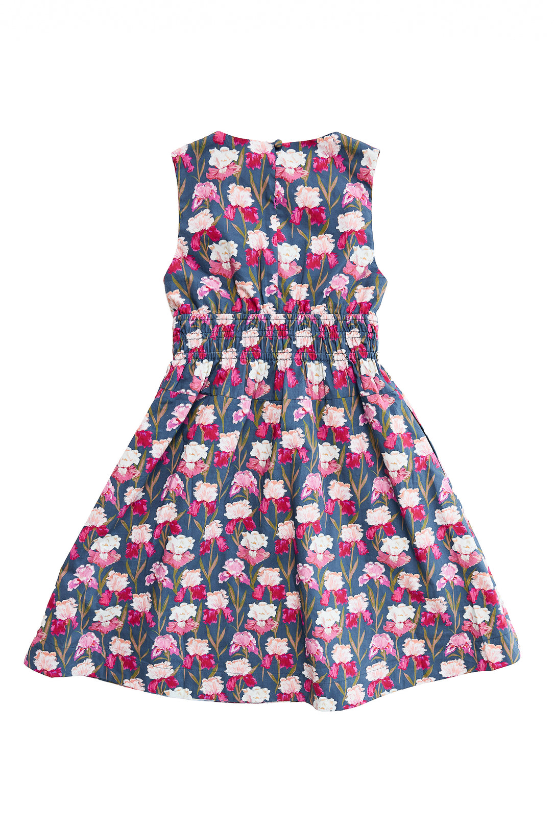 Mini Carly Dress in Navy Pressed Petals