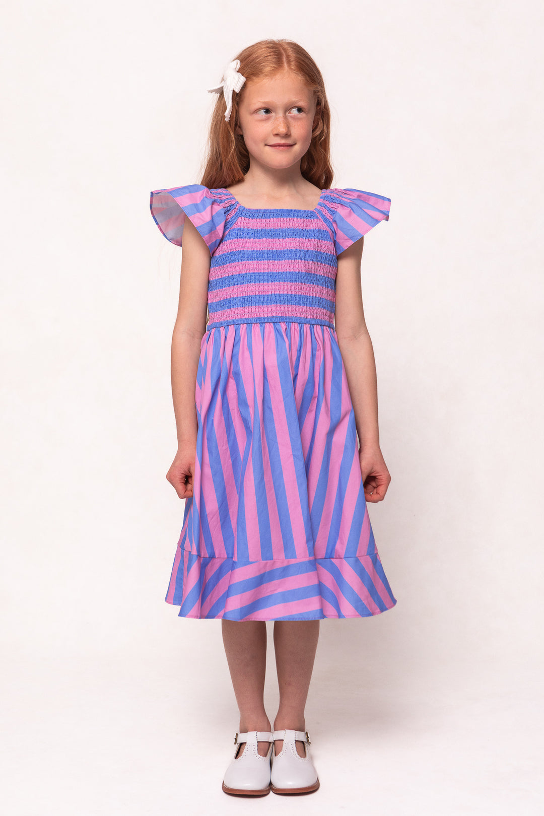 Mini Collins Dress in Pink & Blue Stripe
