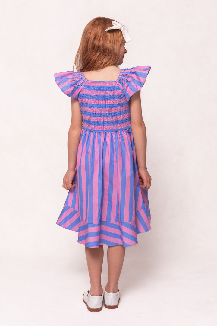 Mini Collins Dress in Pink & Blue Stripe