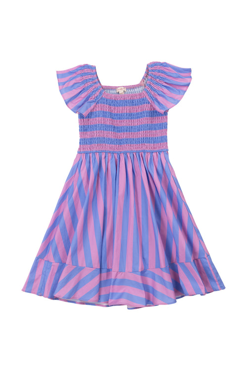 Mini Collins Dress in Pink & Blue Stripe