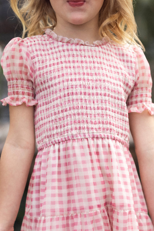 endless rose short sleeve gingham dress Endless Rose Women's Tweed Puff Sleeve Mini Dress