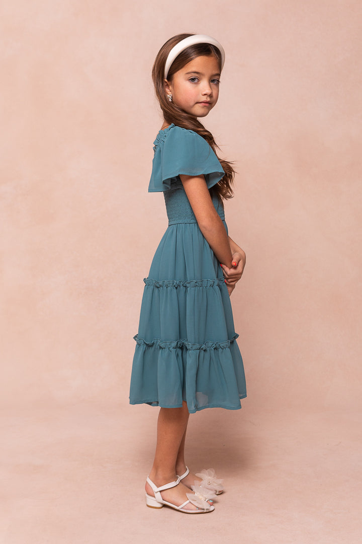 Mini Ellie Dress in Seaglass Chiffon