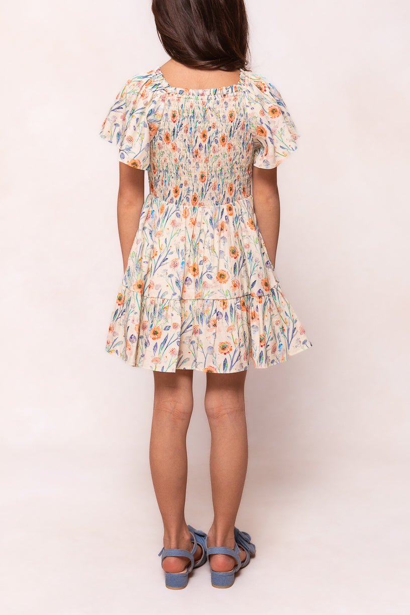 Mini Eva Dress in Cream Floral