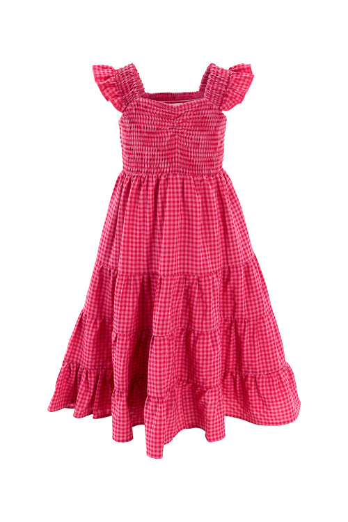 Mini Hailey Dress in Pink Gingham