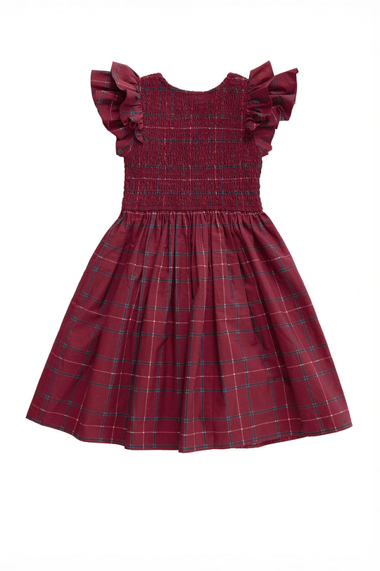 Mini Hattie Dress in Burgundy Plaid