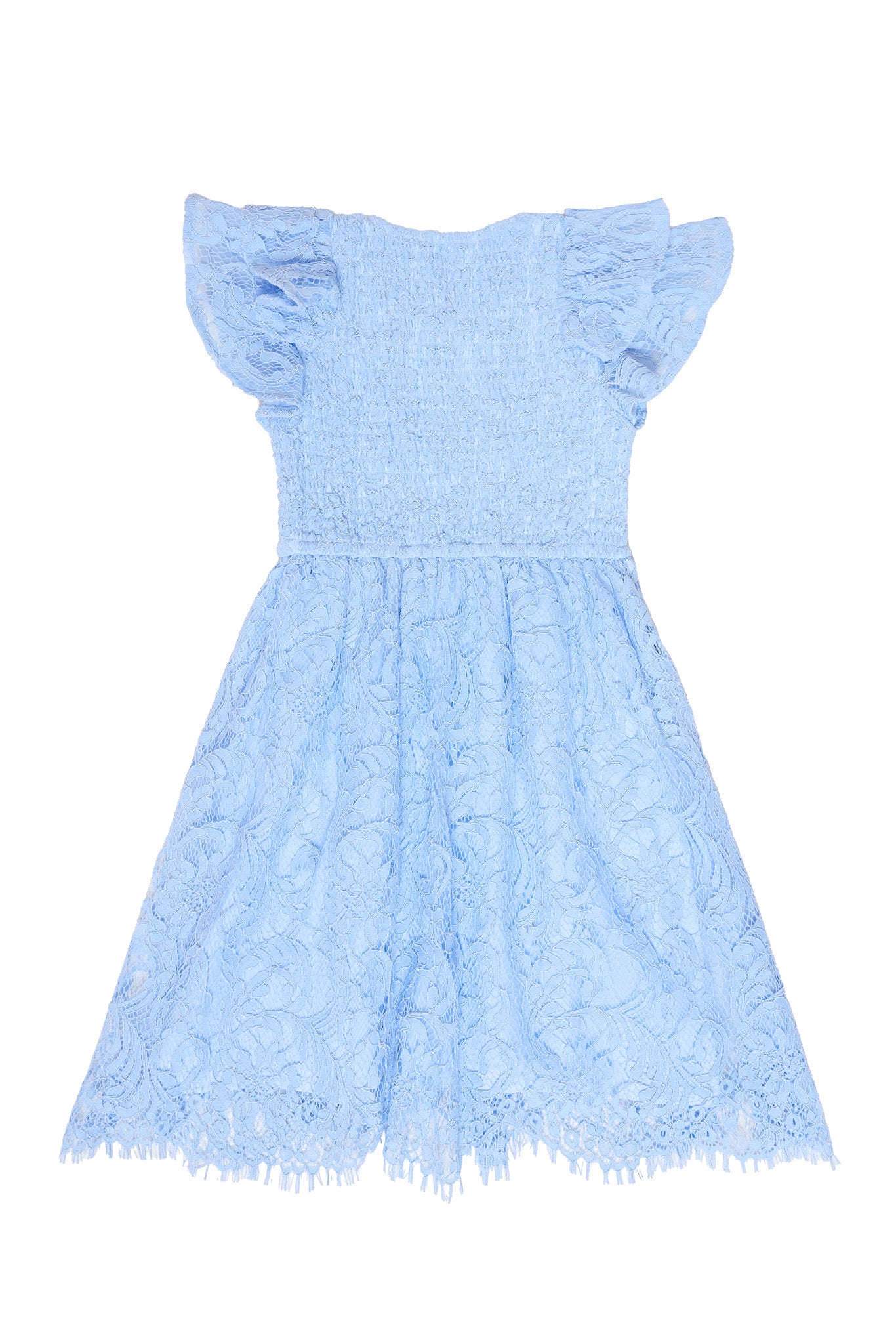 Mini Hattie Dress in Cornflower Blue Lace 13/14