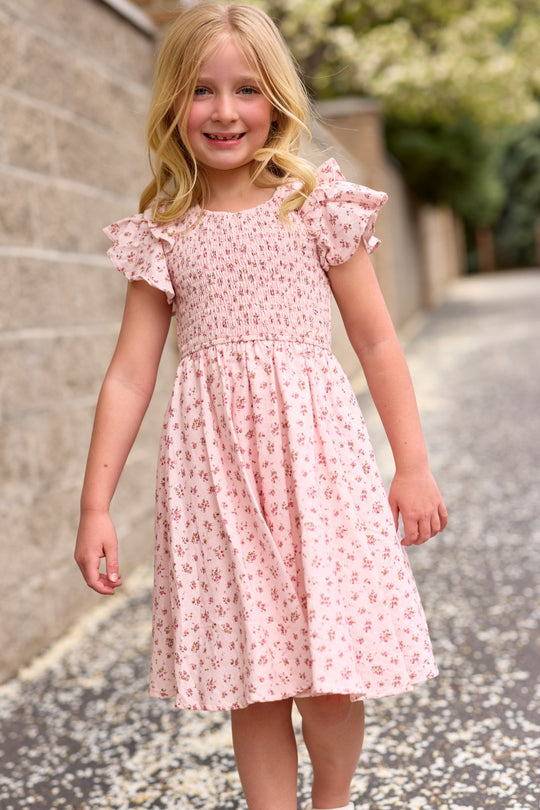 Mini Hattie Dress in Madeline Pink Mini Hattie Dress in Madeline Pink