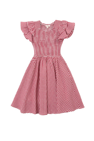 Mini Hattie Dress in Red Gingham