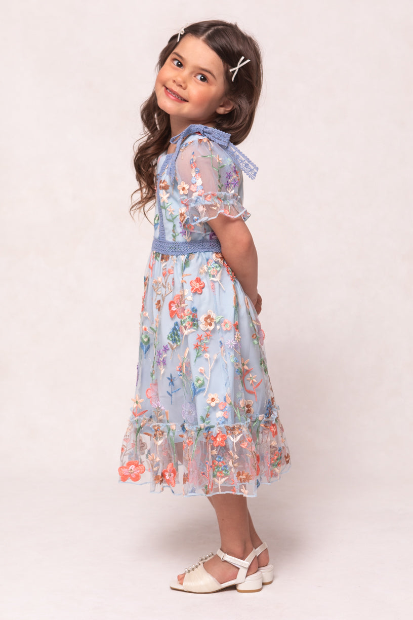 Mini Jayne Dress in Blue Belle