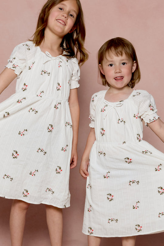 Mini Jessie Dress in Ditsy Embroidery 3T Mini Jessie Dress in Ditsy Embroidery 3T