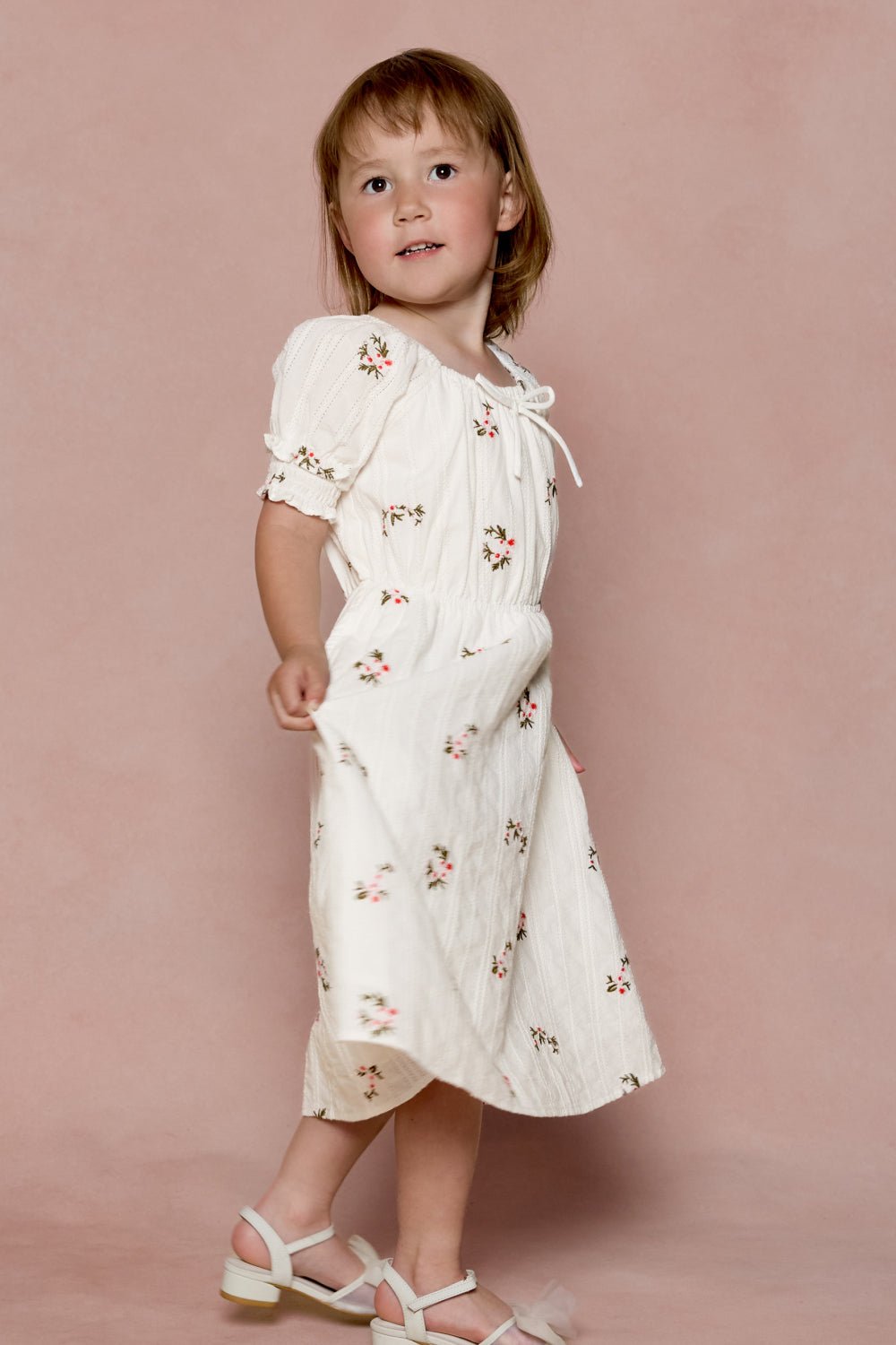 Mini Jessie Dress in Ditsy Embroidery Ivy City Co Mini Jessie Dress in Ditsy Embroidery Ivy City Co