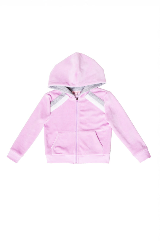 Pink sweatshirt against a white backdrop