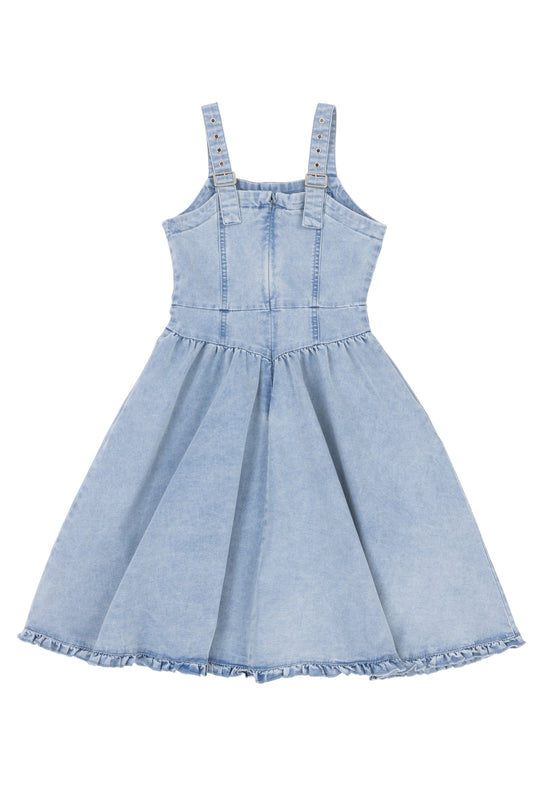 Mini Kristin Dress in Light Denim