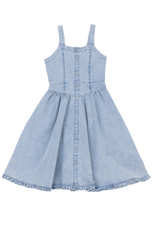 Mini Kristin Dress in Light Denim