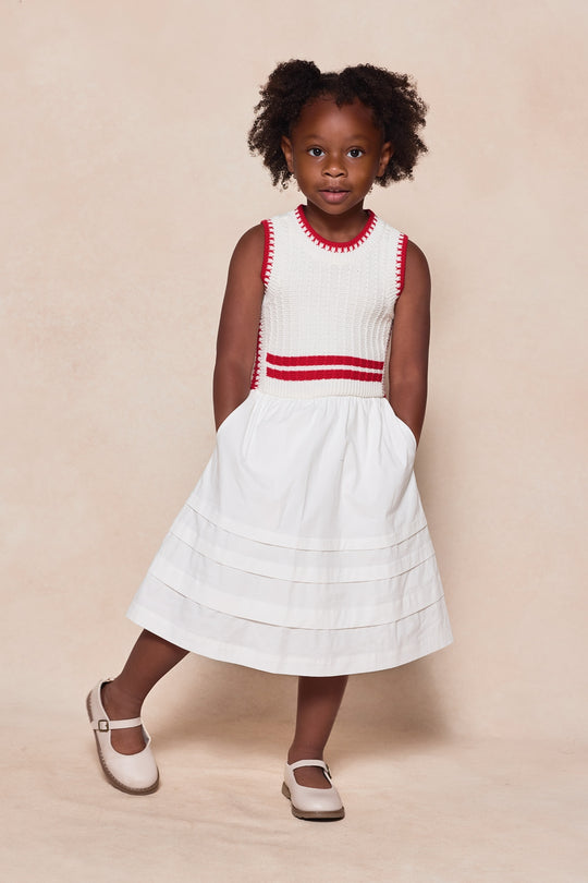Mini Lisbon Dress in Ivory & Firework Red – Ivy City Co Mini Lisbon Dress in Ivory & Firework Red – Ivy City Co