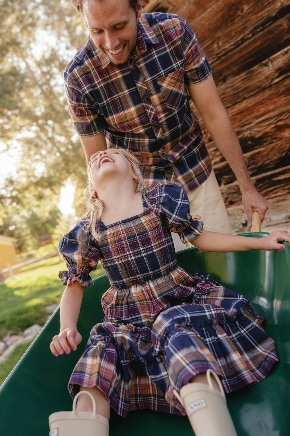 Mini Madeline Dress in Midnight Plaid