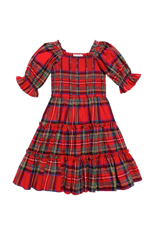 Mini Madeline Dress in Holiday Plaid
