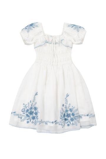 Mini Whimsical Dress in White