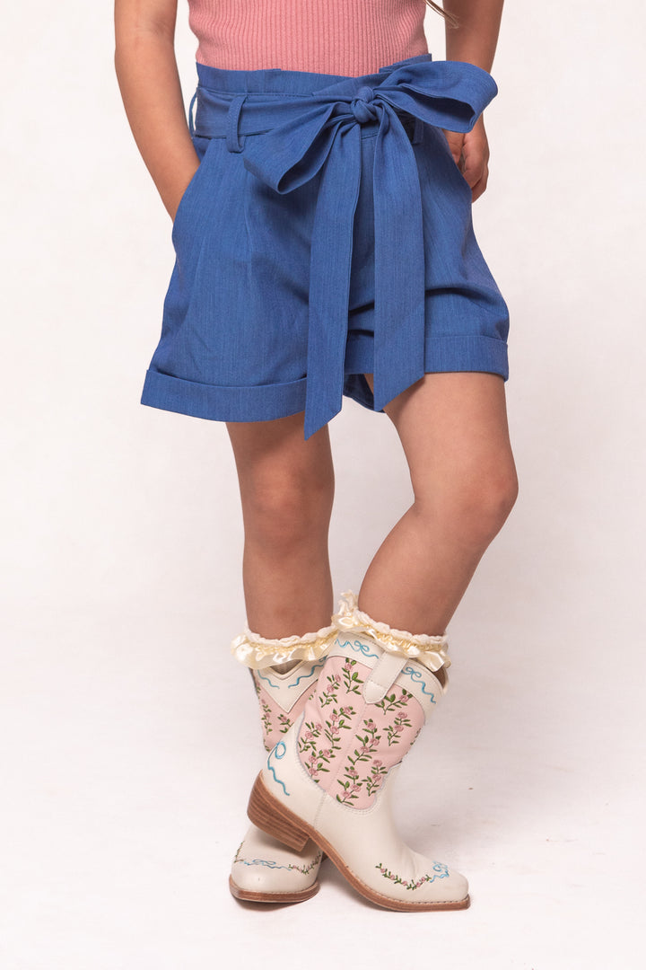 Mini Maria Shorts in Chambray