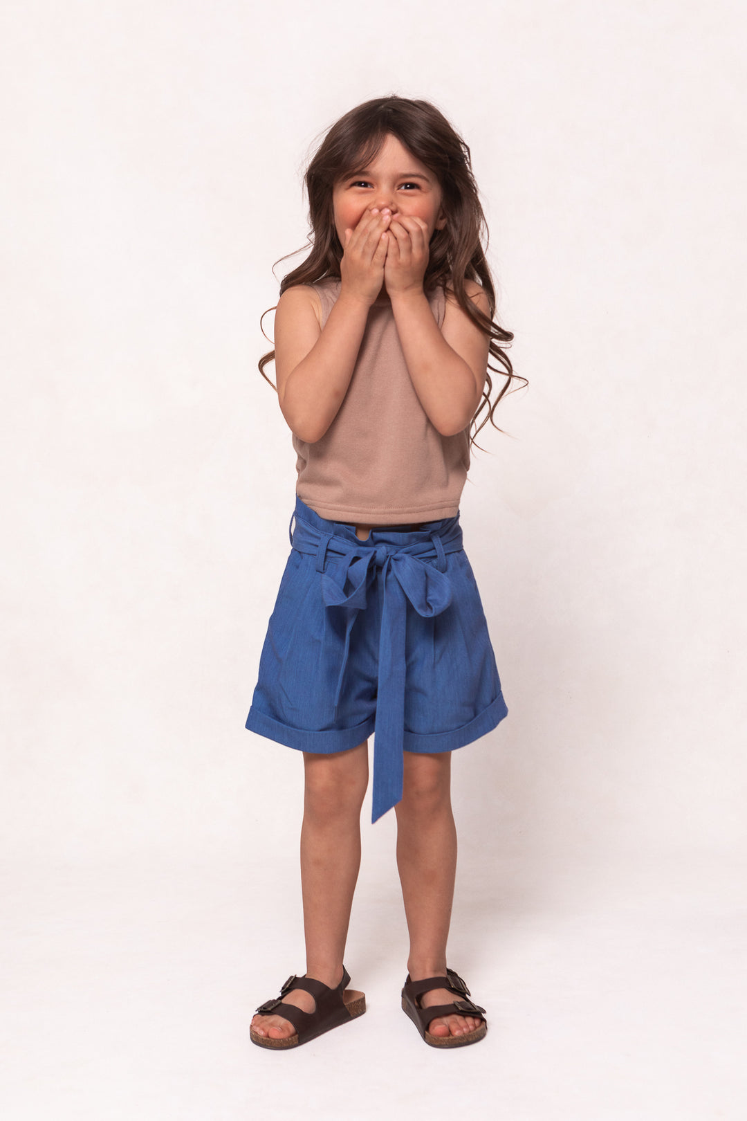 Mini Maria Shorts in Chambray