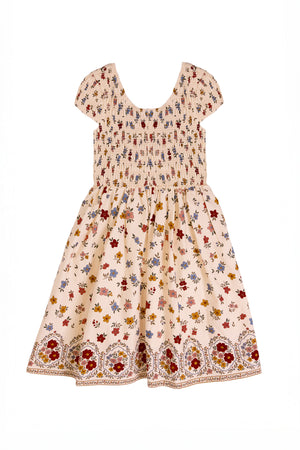 Floral dress with a white background